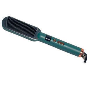 Benherofun 11"L Hair Straightener Heated Comb Brush Adjustable Heat Plug-In